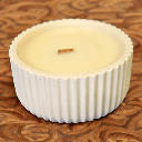 Bougie ronde striée
