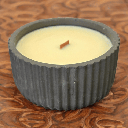 Bougie ronde striée