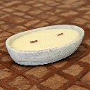 Bougie ronde striée