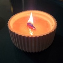 Bougie ronde striée
