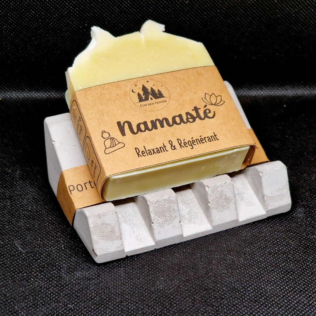 Porte-savon "Cascade" ciment gris