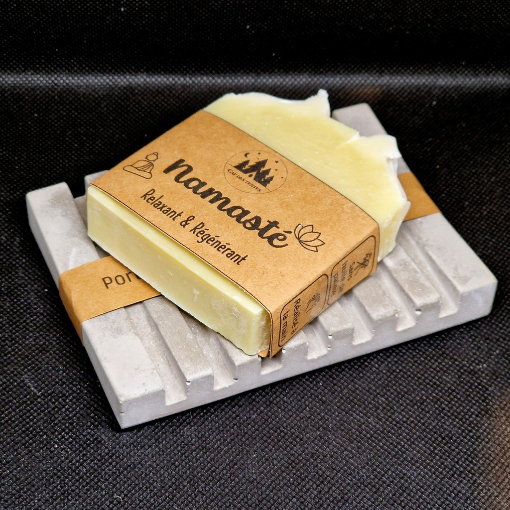 Porte-savon "Cascade" ciment gris