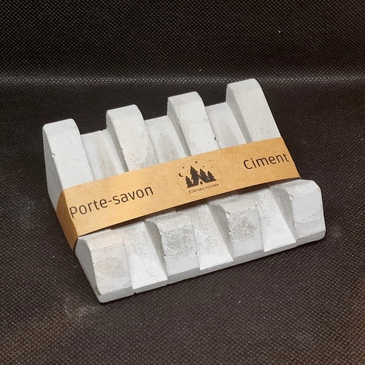 Porte-savon "Cascade" ciment gris