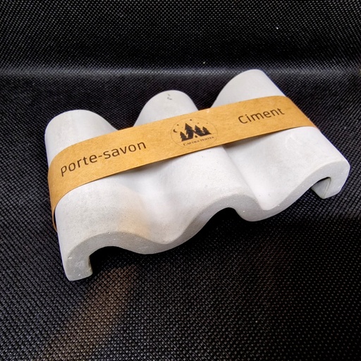 Porte-savon "Wave" ciment gris