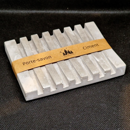 Porte-savon "Riverstone" ciment gris