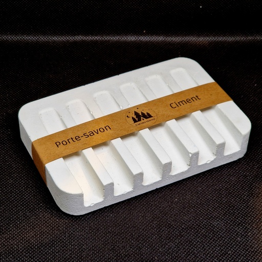 Porte-savon "Rain" ciment blanc
